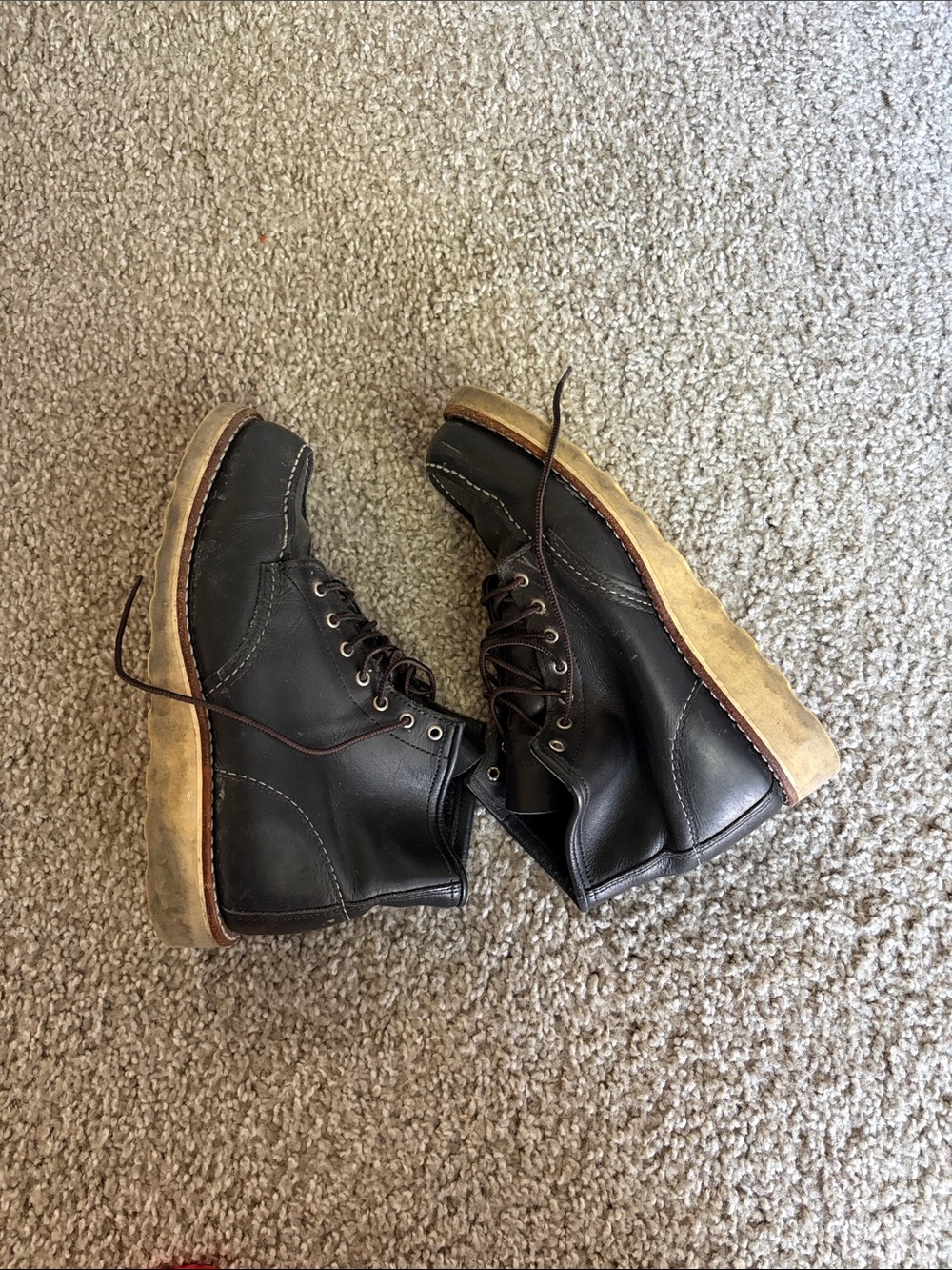 Red Wing Shoes Black Lace Up Boots - Picture 6 of 6